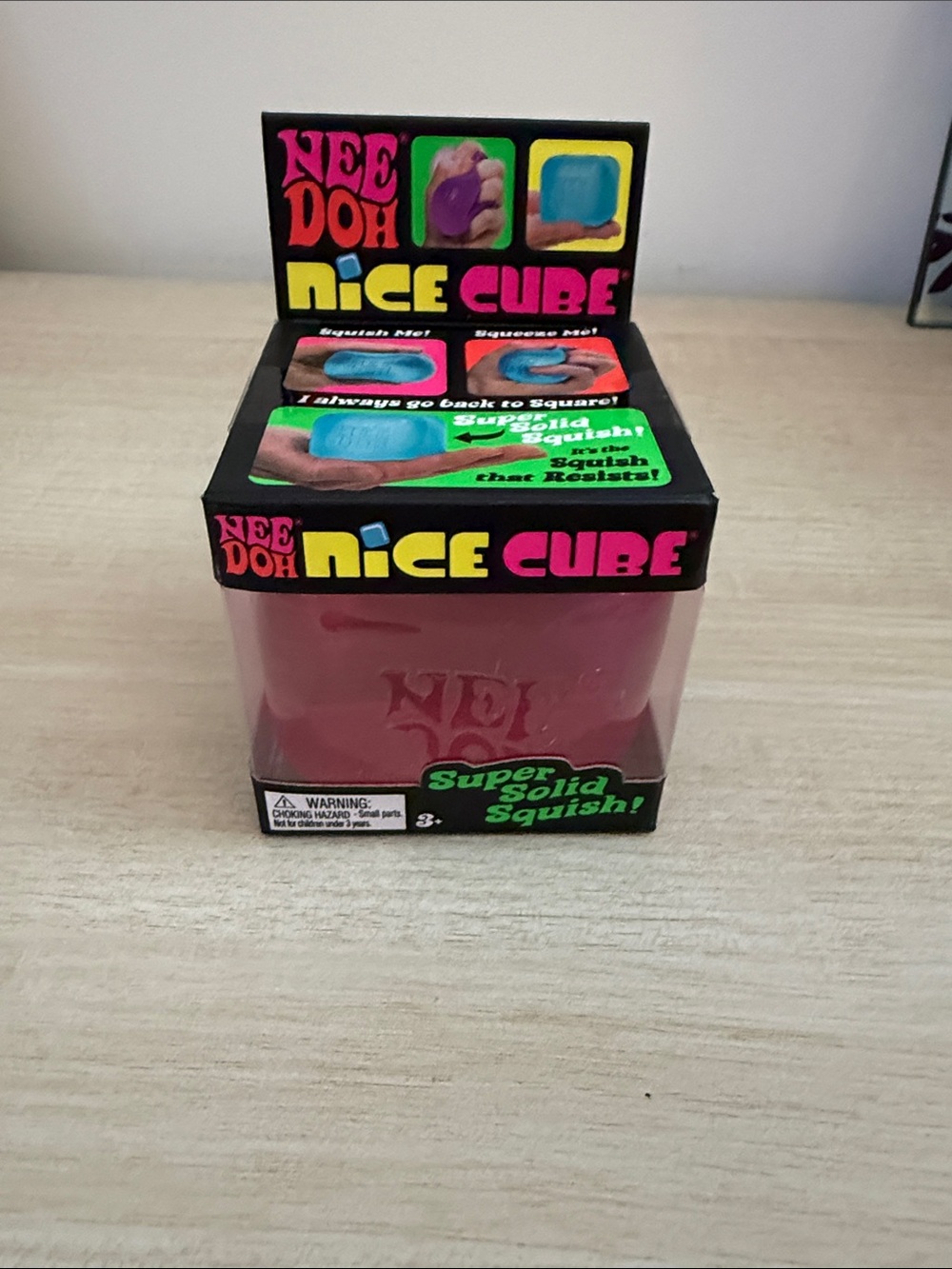 NeeDoh Nice Cube Kids Squishy Toy - Pink